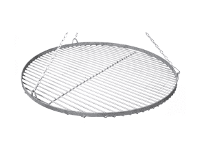 ruszt nierdzewny grillowy o średnicy fi 70 z rantem zapobiegającym wypadaniu żywności grillowanej z rusztu